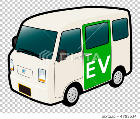 輕型貨車EV白色綠色 4785634