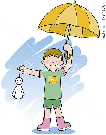 夏　梅雨　てるてる坊主 4787176