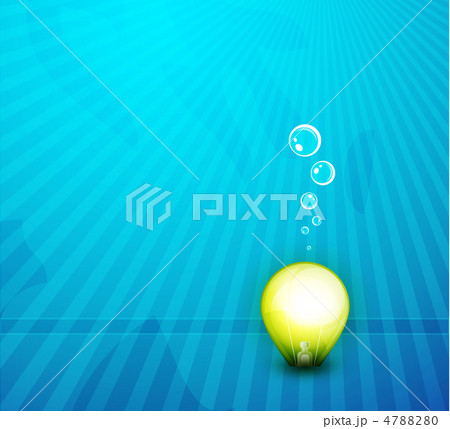 Vector light bulb in deep water concept Vector light bulb in deep water concept 4788280