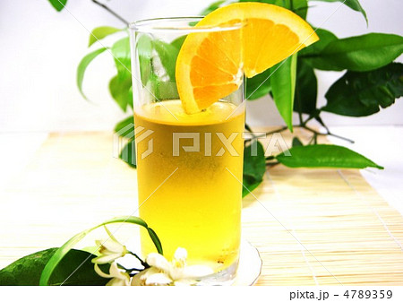冷たーいオレンジティ―・柚子の花手前横位置 4789359