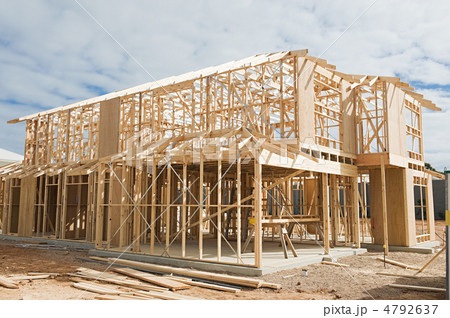 New home construction framing. 4792637