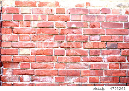 weathered stained old  red brick wall background 4793261