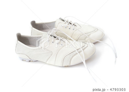 Pair of white snickers isolated 4793303