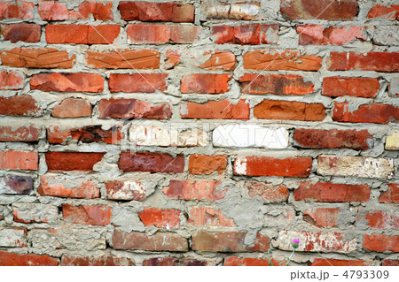 weathered stained old red brick wall background weathered stained old red brick wall background 4793309