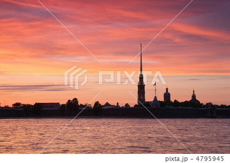 Peter and Paul Fortress during sunset, St. Petersburg, Russia Peter and Paul Fortress during sunset, St. Petersburg, Russia 4795945