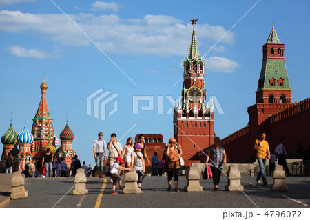 View of St. Basil the Blessed Cathedral and Kremlin's Spasskaya 4796072