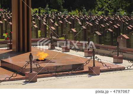 MOSCOW - JUNE 23: Eternal flame at Military Memorial of Preobraz MOSCOW - JUNE 23: Eternal flame at Military Memorial of Preobraz 4797067