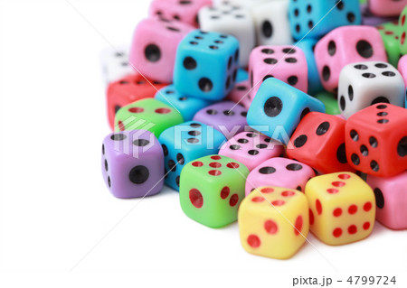 Bright playing bones lie on white background 4799724