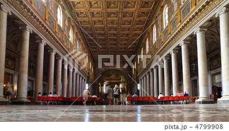 Tourists at Papal Basilica of Saint Mary Major. faces are indist Tourists at Papal Basilica of Saint Mary Major. faces are indist 4799908