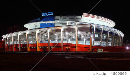 MOSCOW - MARCH 28: Palace of Sports Megasport at night on March MOSCOW - MARCH 28: Palace of Sports Megasport at night on March 4800066