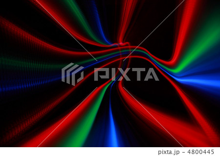 Abstract colorful lines on black background, bright red, green a 4800445