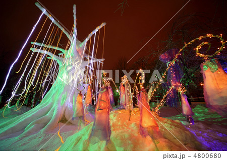 Garlands hang on fairy-tale tree and wonderful chime-bells from 4800680