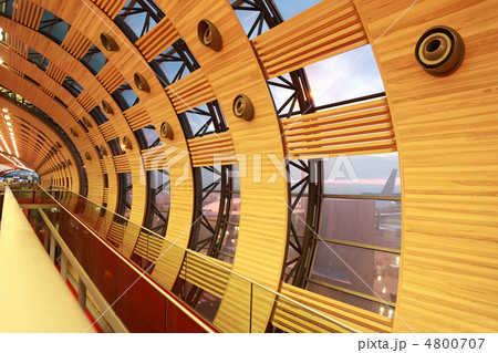 Wall with windows of one of terminals of Charles de Gaulle Airpo 4800707