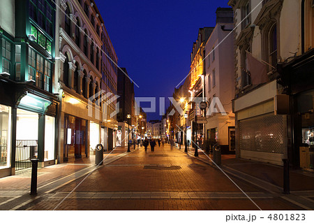 Grafton Street South End, shop windows at night in Dublin, Irela 4801823