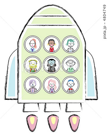 ロケットに乗る人々 4804749