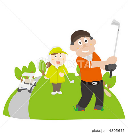 ゴルフ シニア スポーツイラスト のイラスト素材 4805655 Pixta