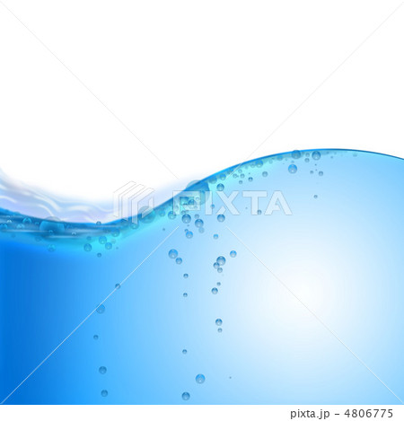 バブル 水中 水 アクア 泡 気泡 清涼感 夏のイラスト素材