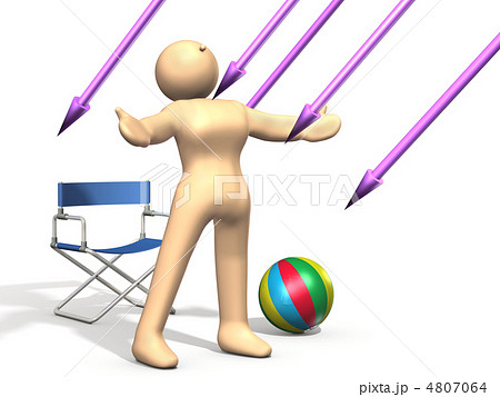 強い日差しを表す3DCGイラスト 4807064