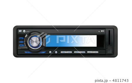 Modern car audio system isolated Modern car audio system isolated 4811743