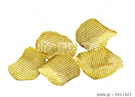 potato chips isolated on white background potato chips isolated on white background 4811921