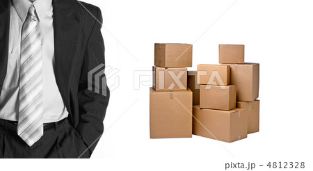 Businessman with Cardboard Boxes Businessman with Cardboard Boxes 4812328