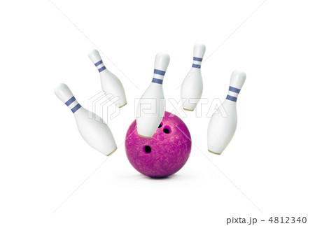 white skittles and  ball on white background 4812340