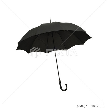 Black umbrella on white background 4812398