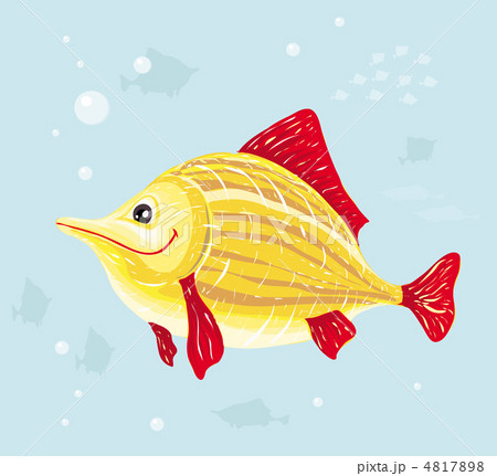 Smiling cartoon fish. Smiling cartoon fish. 4817898