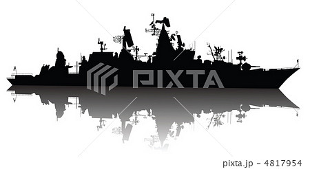High detailed ship silhouette. 4817954
