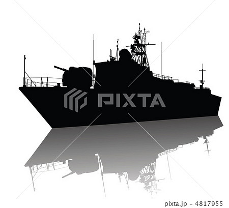 High detailed ship silhouette. High detailed ship silhouette. 4817955