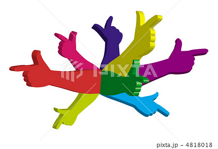Color pointing hands. Color pointing hands. 4818018