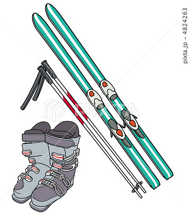 運動部 道具 スキー のイラスト素材