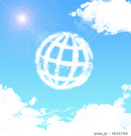 空に浮かぶ地球儀の雲 空に浮かぶ地球儀の雲 4830789