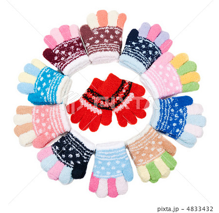 Baby colour knitted gloves 4833432