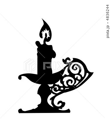 vector silhouette of the candlestick on white background vector silhouette of the candlestick on white background 4836244