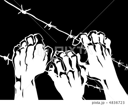 vector silhouette of the barbed wire on white background vector silhouette of the barbed wire on white background 4836723