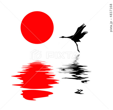 vector silhouette of the crane on white background 4837168