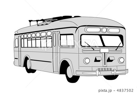 trolley bus silhouette on white background trolley bus silhouette on white background 4837502