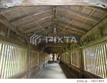 琵琶湖の竹生島の舟廊下 4837864