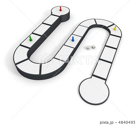 双六 ボードゲームのイラスト素材