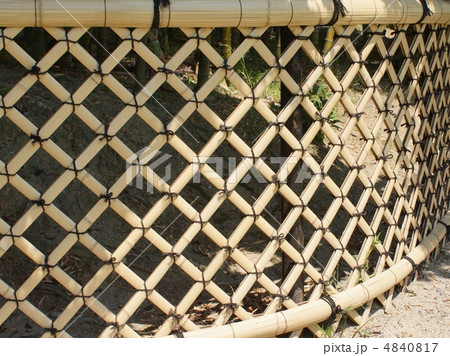 斜め　格子　竹垣 4840817