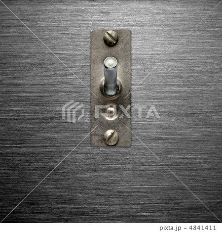 Old switch on metal background 4841411