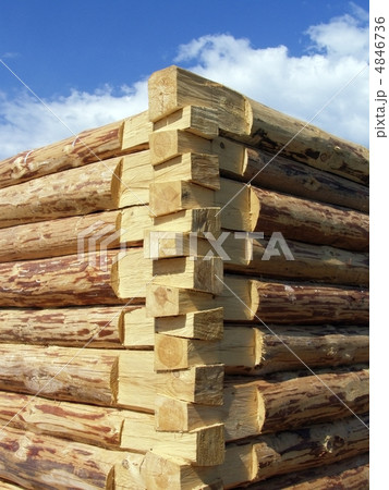 construction of the new wooden building 4846736