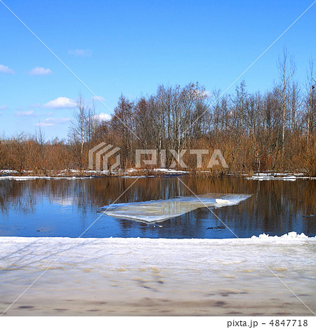 driving of ice on river driving of ice on river 4847718