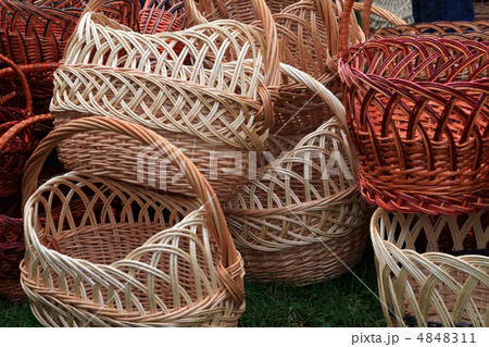 baskets on rural market 4848311