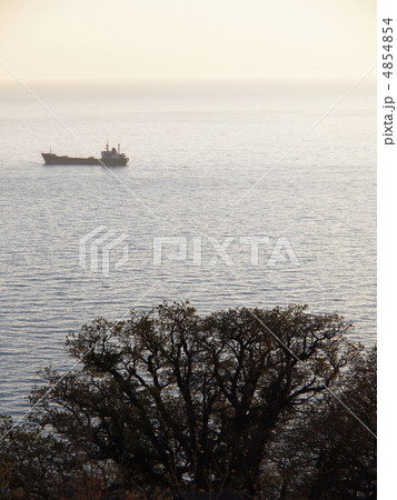 Tall ship in the morning mist 4854854
