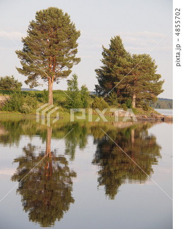 Beautiful lake in the north of Karelia, Russia 4855702