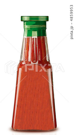 Glass bottle of ketchup 4859953