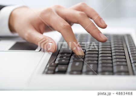 Working on the laptop Working on the laptop 4863468