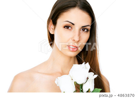 Woman with flowers 4863870